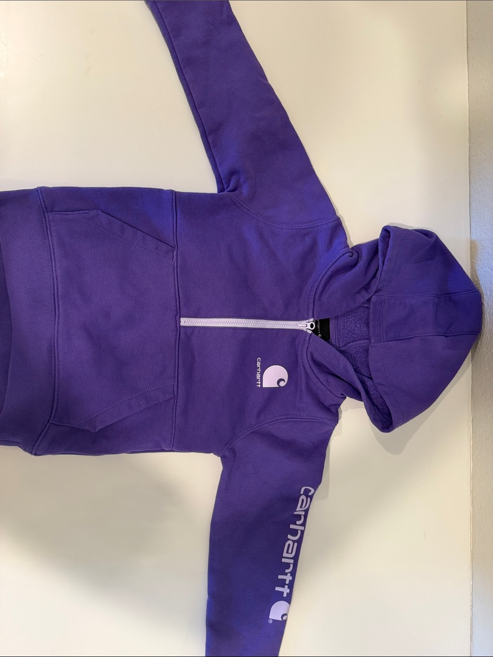 Carhartt Kids Purple Half-Zip Logo Hoodie